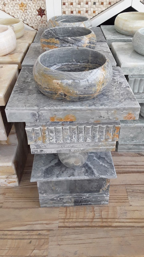 روشویی گوی مرمر آبی