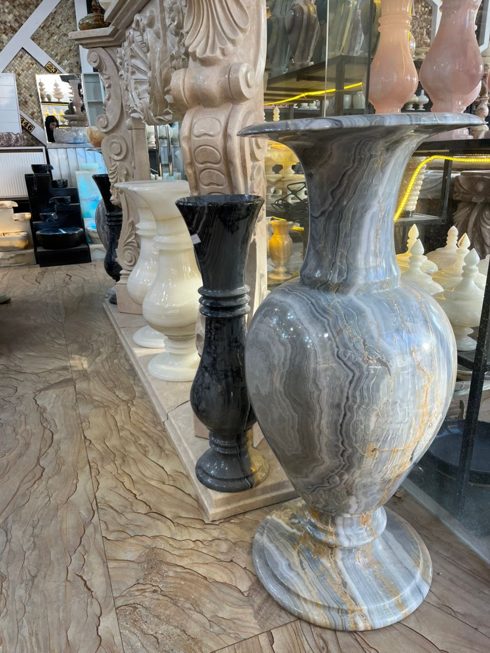 گلدان سنگی (جفت)